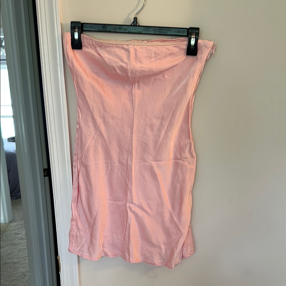 SNDYS Pink Strapless Mini Dress